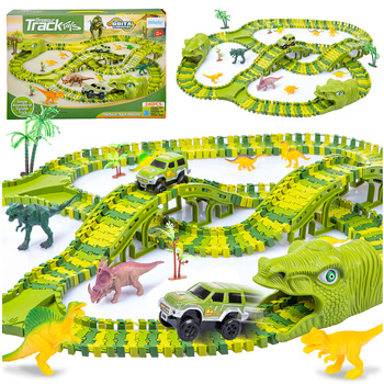 MEGA DUŻY TOR WYŚCIGOWY DINOZAUR PARK DINOZAURÓW 360CM