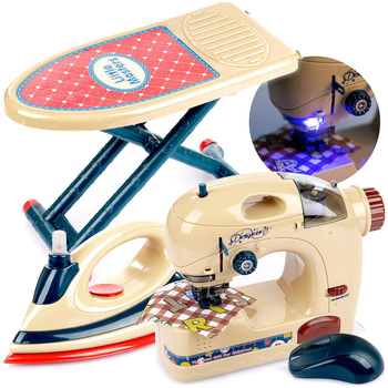 ZESTAW MASZYNA DO SZYCIA ŻELAZKO DESKA DLA DZIECI