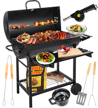 GRILL OGRODOWY + SZTUĆCE + DMUCHAWA