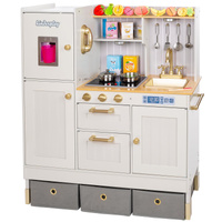 DREWNIANA KUCHNIA DLA DZIECI AKCESORIA WARZYWA OWOCE NA RZEP