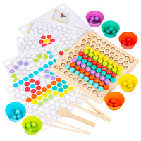 DREWNIANA UKŁADANKA KULKI KORALIKI MONTESSORI