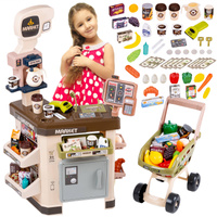 SKLEP STRAGAN SUPERMARKET DLA DZIECI KOSZYK WÓZEK SKLEPOWY ŚWIATŁO SKANER