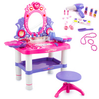 DUŻA TOALETKA DLA DZIEWCZYNKI SUSZARKA LUSTRO RÓŻ