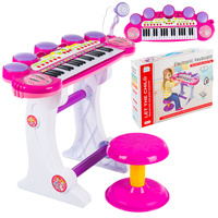 KEYBOARD PIANINKO ORGANKI DLA DZIECI STOŁEK MIKROFON KARAOKE ORGANY USB